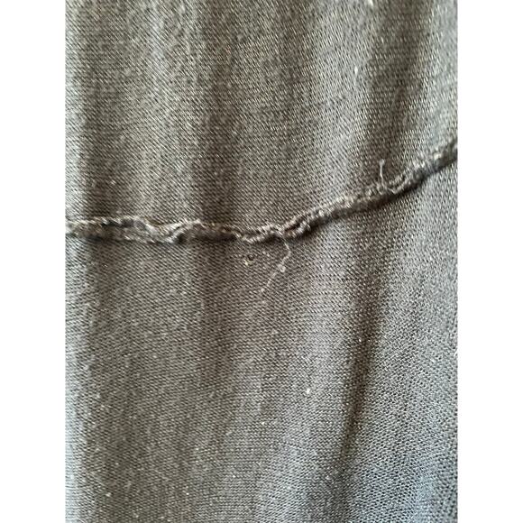 Free People Black Knit Handkerchief Hem Crew Neck 3/4 Sleeve Tee Size XS - Picture 6 of 12